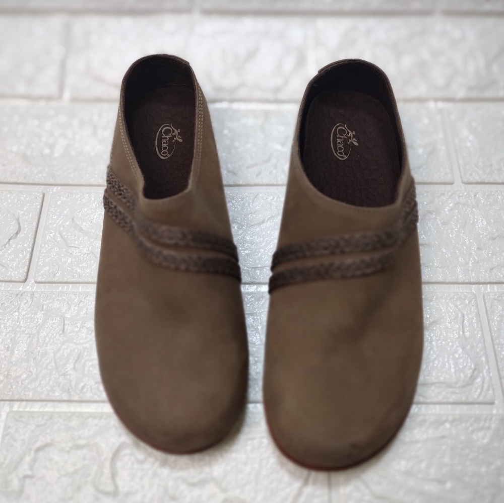 Chaco Harper Caribou Slides Slip On Shoes Womens Size 8 Brown Leather  comfort
